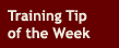 Training Tip of the Week